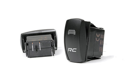 Rough Country Rocker Switch | 2x1 with Logo | Blue Back Light - The Suspension Specialists