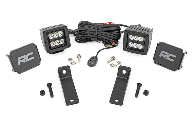LED Light Kit | Rear Mount | 2" Black Pair | Flood | Can-Am Maverick Sport 1000R - The Suspension Specialists