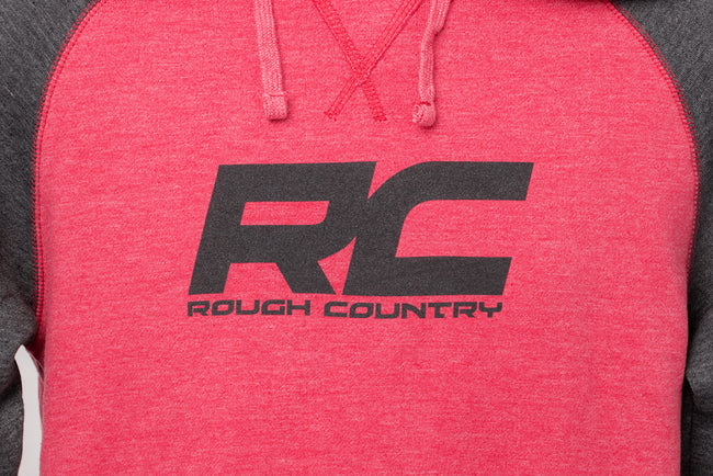 Rough Country Hoodie | Heater | Red/Gray | XL - The Suspension Specialists