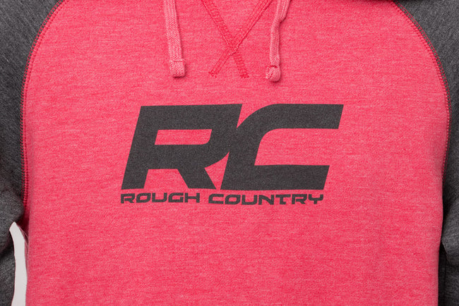 Rough Country Hoodie | Heater | Red/Gray | LG - The Suspension Specialists