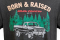 Rough Country T-Shirt | Born & Raised | Black | 2XL - The Suspension Specialists