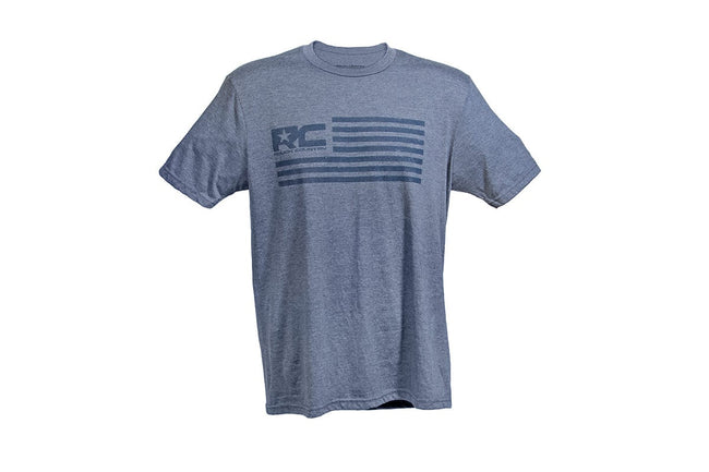 Rough Country T-Shirt | American Flag | Blue | 3XL - The Suspension Specialists