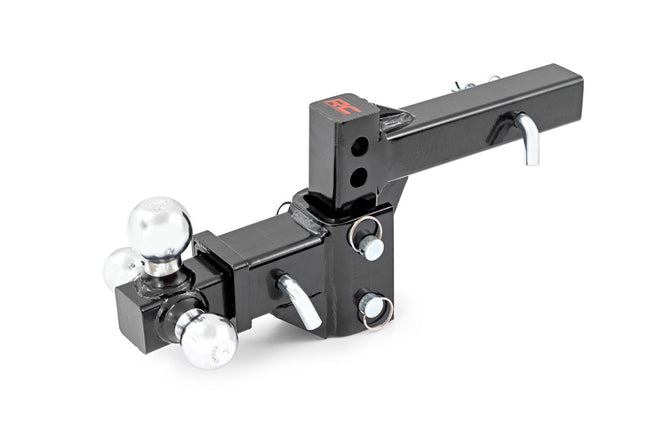 Adjustable Trailer Hitch | 6 Inch Drop | Multi-Ball Mount | Fits 2 Inch Receiver - The Suspension Specialists