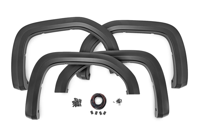 Rough Country Fender Flares | Sport | GAZ Summit White | GMC Sierra 1500 2WD/4WD (2019-2025 & Classic) - The Suspension Specialists