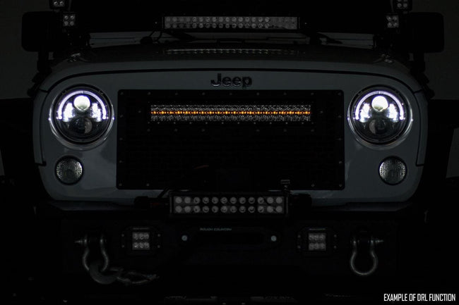 Rough Country 20 Inch Black Series LED Light Bar | Single Row | Amber DRL - The Suspension Specialists