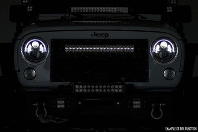 Mesh Grille | 30" Dual Row LED | Black | Amber DRL | GMC Sierra 1500 (14-15) - The Suspension Specialists