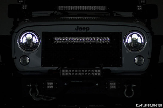Mesh Grille | 30" Dual Row LED | Black | Amber DRL | Ford F-150 (15-17) - The Suspension Specialists