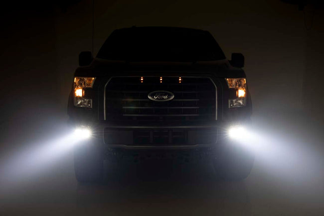 LED Light Kit | Fog Mount | Dual 2" Black Pairs | Spot | Ford F-150 (15-17) - The Suspension Specialists