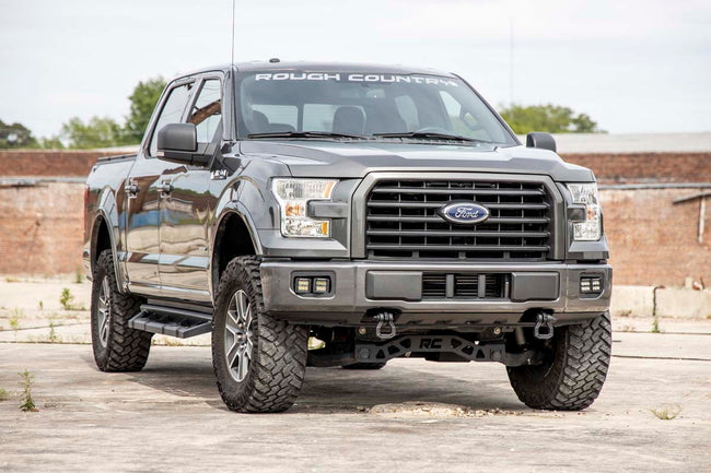 LED Light Kit | Fog Mount | Dual 2" Black Pairs | SAE | Ford F-150 (15-17) - The Suspension Specialists