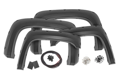 Rough Country Pocket Fender Flares | 6'7" & 8' Bed | GCN Victory Red | Chevy Silverado 1500/2500HD/3500HD (07-14)