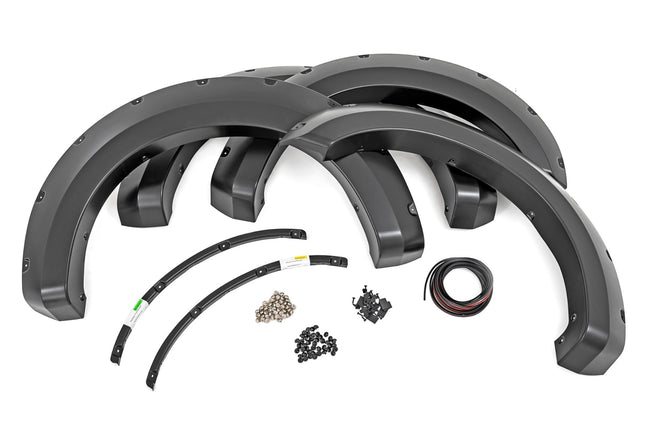 Rough Country Pocket Fender Flares | PQ Race Red | Ford F-250/F-350 Super Duty (17-22) - The Suspension Specialists