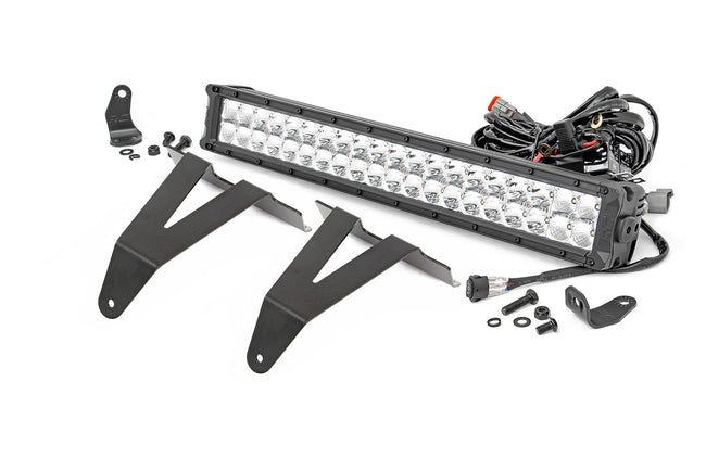 LED Light Kit | Bumper Mount | 20" Chrome Dual Row | White DRL | Ram 1500 (19-24)