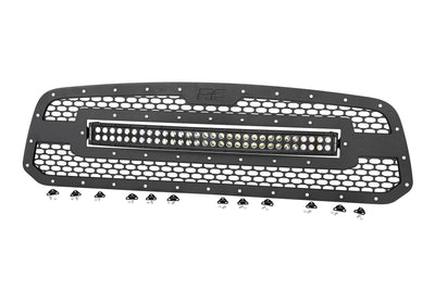 Mesh Grille | 30" Dual Row LED | Black | Amber DRL | Ram 1500 2WD/4WD (13-18 & Classic)