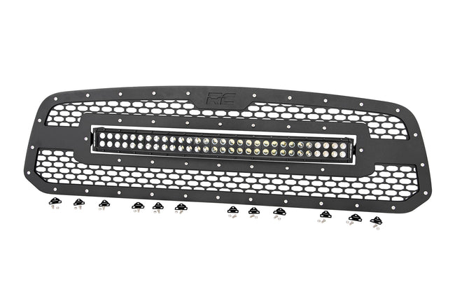 Mesh Grille | 30" Dual Row LED | Black | White DRL | Ram 1500 2WD/4WD (13-18 & Classic)