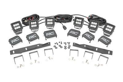 LED Light Kit | Fog Mount | Triple 2" Black Pair | Ford Raptor 4WD (17-20) - The Suspension Specialists