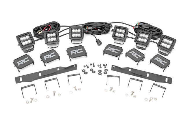 LED Light Kit | Fog Mount | Triple 2" Black Pair | Ford Raptor 4WD (17-20) - The Suspension Specialists
