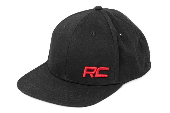 Rough Country Hat | Flat Bill | Red Logo | Black - The Suspension Specialists