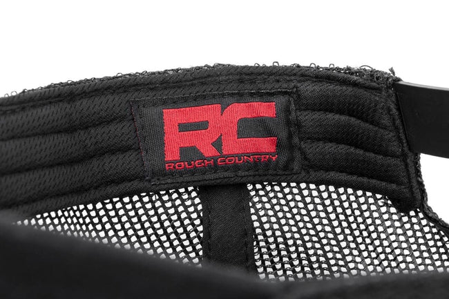 Rough Country Hat | Mesh | Rough Country Patch | Black - The Suspension Specialists