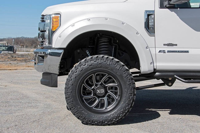 Rough Country Pocket Fender Flares | D1 Stone Gray | Ford F-250/F-350 Super Duty (17-22) - The Suspension Specialists