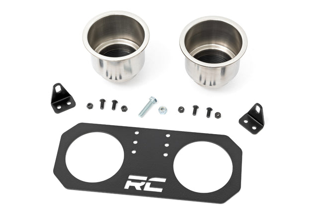 Passenger Grip Handle Dual Cup Holder | Polaris RZR S 570/RZR S4 1000 - The Suspension Specialists