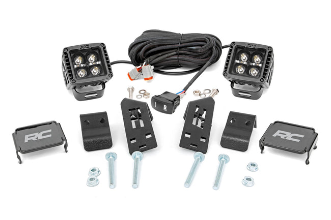 LED Light Kit | "A" Pillar Mount | 2" Black Pair | White DRL | Polaris RZR PRO XP - The Suspension Specialists