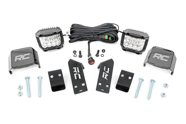 LED Light Kit | "A" Pillar Mount | 2" Chrome Pair | Wide Angle | Polaris RZR PRO XP - The Suspension Specialists