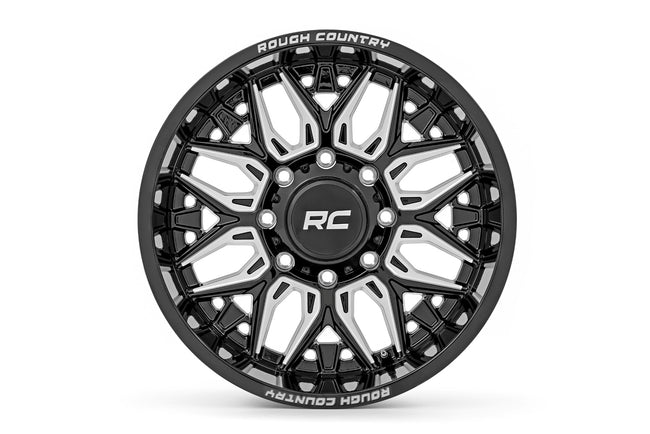 Rough Country 86 Series Wheel | One-Piece | Gloss Black | 20x10 | 8x170 | -19mm - The Suspension Specialists