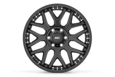 Rough Country 95 Series Wheel | One-Piece | Gloss Black | 20x10 | 8x6.5 | -19mm - The Suspension Specialists