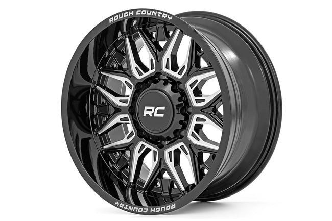 Rough Country 86 Series Wheel | One-Piece | Gloss Black | 20x10 | 8x180 | -19mm - The Suspension Specialists