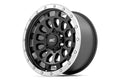 Rough Country 87 Series Wheel | Simulated Beadlock | Black/Machined | 17x8.5 | 6x5.5 | +0mm - The Suspension Specialists