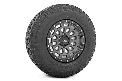 Rough Country 87 Series Wheel | Simulated Beadlock | Gray/Black | 17x8.5 | 6x5.5 | +0mm - The Suspension Specialists