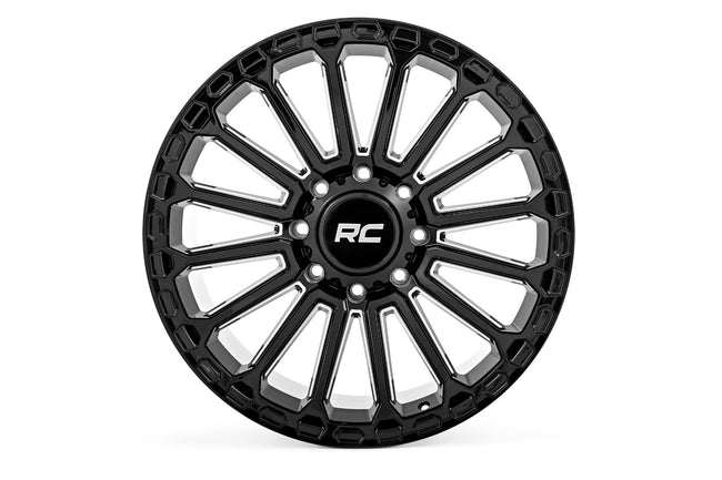 Rough Country 97 Series Wheel | One-Piece | Gloss Black | 22x10 | 6x5.5 | -25mm - The Suspension Specialists
