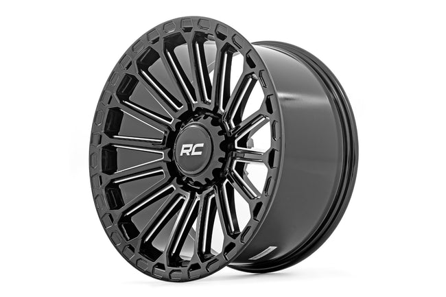 Rough Country 97 Series Wheel | One-Piece | Gloss Black | 22x10 | 6x5.5 | -25mm - The Suspension Specialists