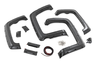 Rough Country Fender Flares | Defender l 5'9" Bed  | GXG Tungsten | Chevy Silverado 1500 (14-18 & Classic)