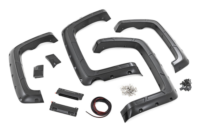 Rough Country Fender Flares | Defender l 5'9" Bed  | GPA Graphite | Chevy Silverado 1500 (14-18 & Classic)