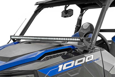 LED Light Kit | Lower Windshield | 50" Black Single Row | White DRL | Polaris General XP 4 1000 - The Suspension Specialists