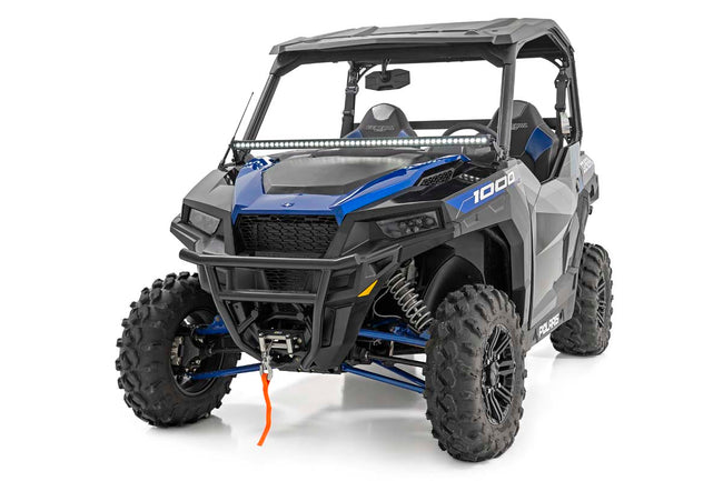 LED Light Kit | Lower Windshield | 50" Black Single Row | White DRL | Polaris General XP 4 1000 - The Suspension Specialists
