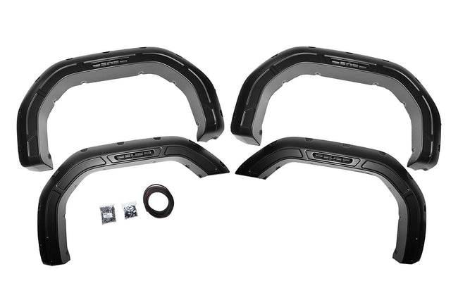 Rough Country Fender Flares | Defender | GBA Black | GMC Sierra 2500 HD/Sierra 3500 HD (20-25) - The Suspension Specialists