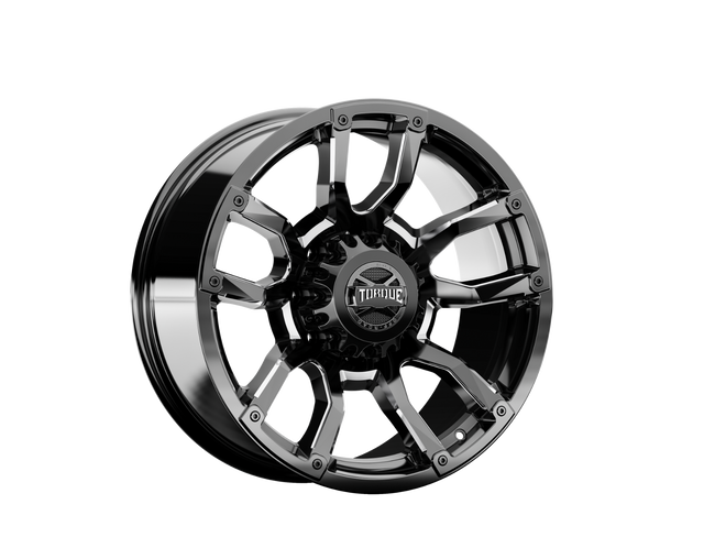 Torque Impact | Gloss Black w/Milled Accents | 20x9 | 8x180 | 0mm - The Suspension Specialists