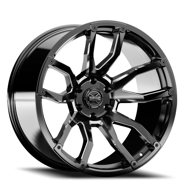 Torque Impact | Gloss Black w/Milled Accents | 20x9 | 6x5.5 | -12mm - The Suspension Specialists