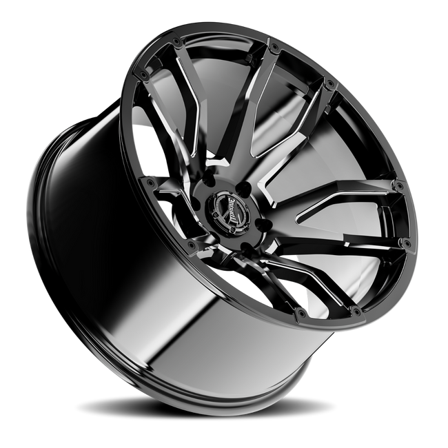 Torque Impact | Gloss Black w/Milled Accents | 20x9 | 8x180 | 0mm - The Suspension Specialists
