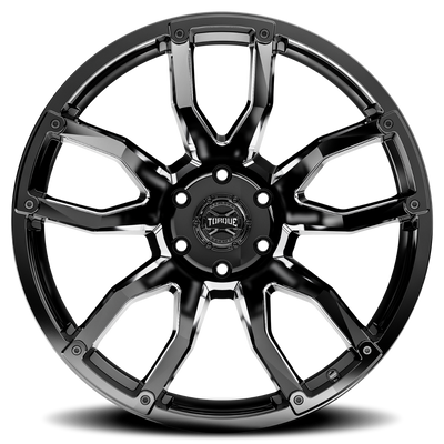Torque Impact | Gloss Black w/Milled Accents | 20x9 | 6x5.5 | -12mm - The Suspension Specialists
