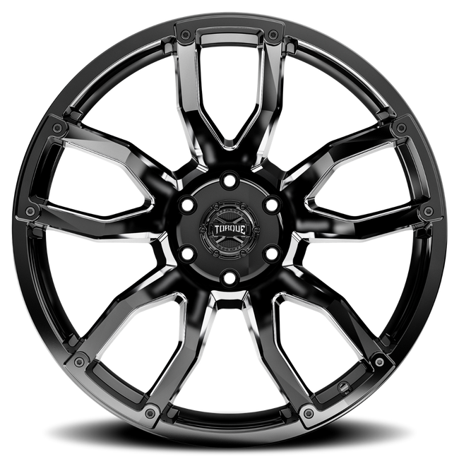 Torque Impact | Gloss Black w/Milled Accents | 20x9 | 8x180 | 0mm - The Suspension Specialists