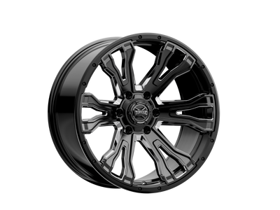 Torque Prime | Gloss Black w/Milled Accent | 20x9 | 6x5.5 | -12mm - The Suspension Specialists