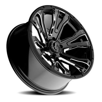Torque Prime | Gloss Black w/Milled Accent | 20x9 | 6x5.5 | -12mm - The Suspension Specialists