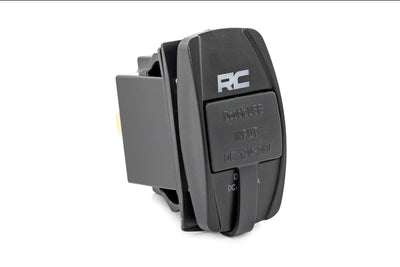 Rough Country USB Switch Insert | 2x1 with Logo | Blue Back Light - The Suspension Specialists