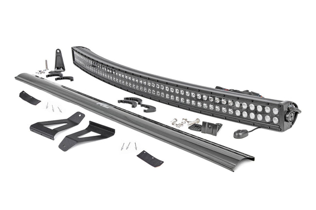 LED Light Kit | Windshield Mount | 50" BLK Dual Row | Jeep Cherokee XJ (84-01)