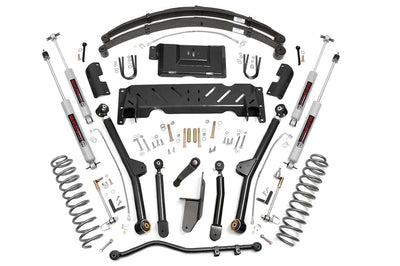 4.5 Inch Lift Kit | Long Arm | RR Leafs | NP242 | Jeep Cherokee XJ 4WD (84-01)
