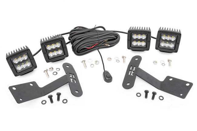 LED Light Kit | Ditch Mount | Dual 2" Black Pairs | Spot | Toyota Tundra (14-21) - The Suspension Specialists