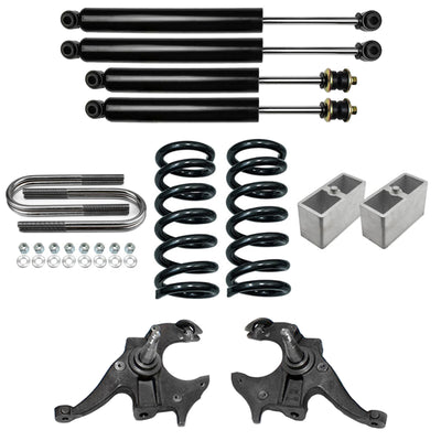 3"/4" Drop Lowering Kit w/ Shocks Spindle Springs For 1982-2004 Chevy S10 V6